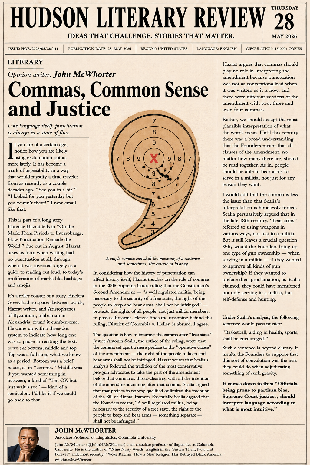 Commas, Common Sense and Justice