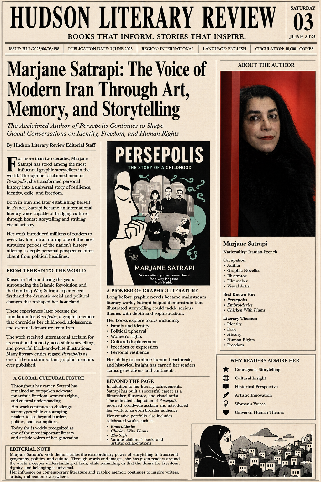 Marjane Satrapi, Author of Persepolis, Dies at 56
