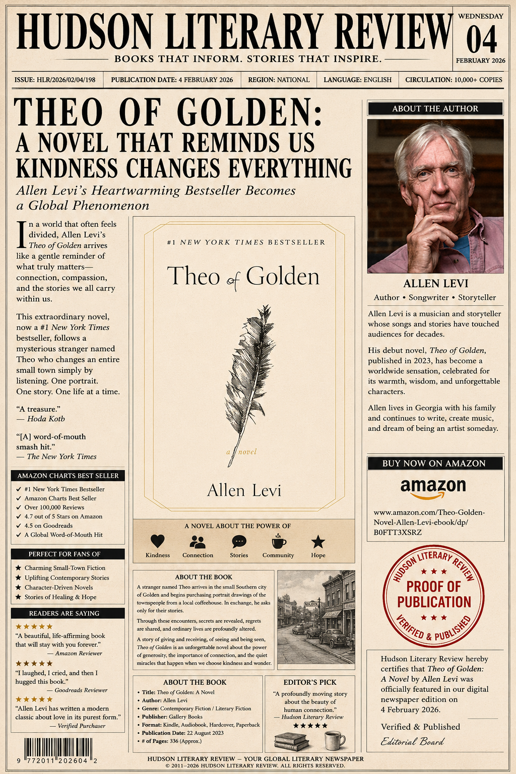 Theo of Golden: A Novel That Reminds Us Kindness Changes Everything